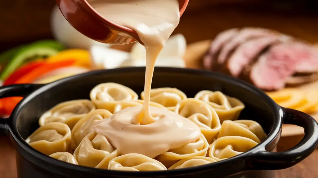 add cream cheese sauce