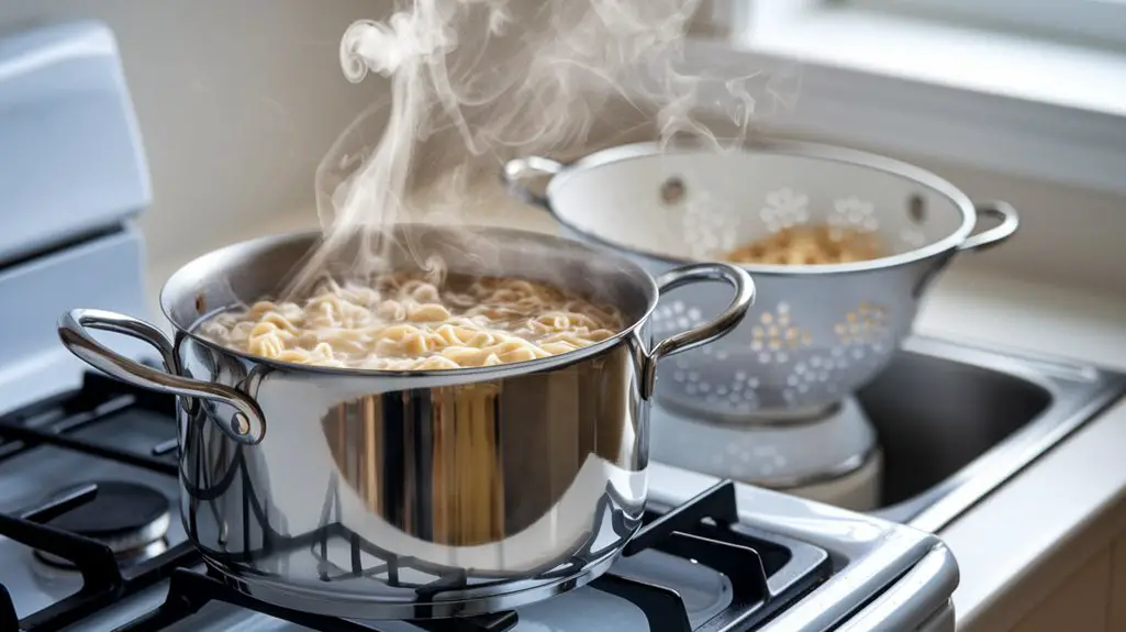 boil noodles and drain