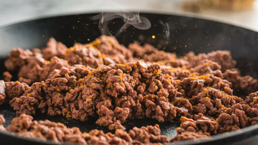 brown seasoned beef thoroughly