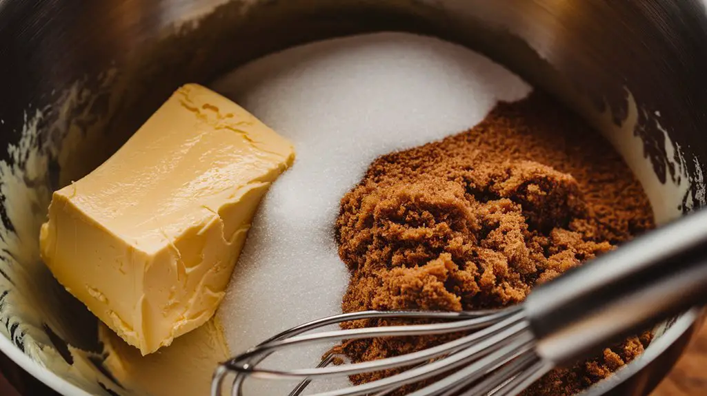 cream butter and sugars