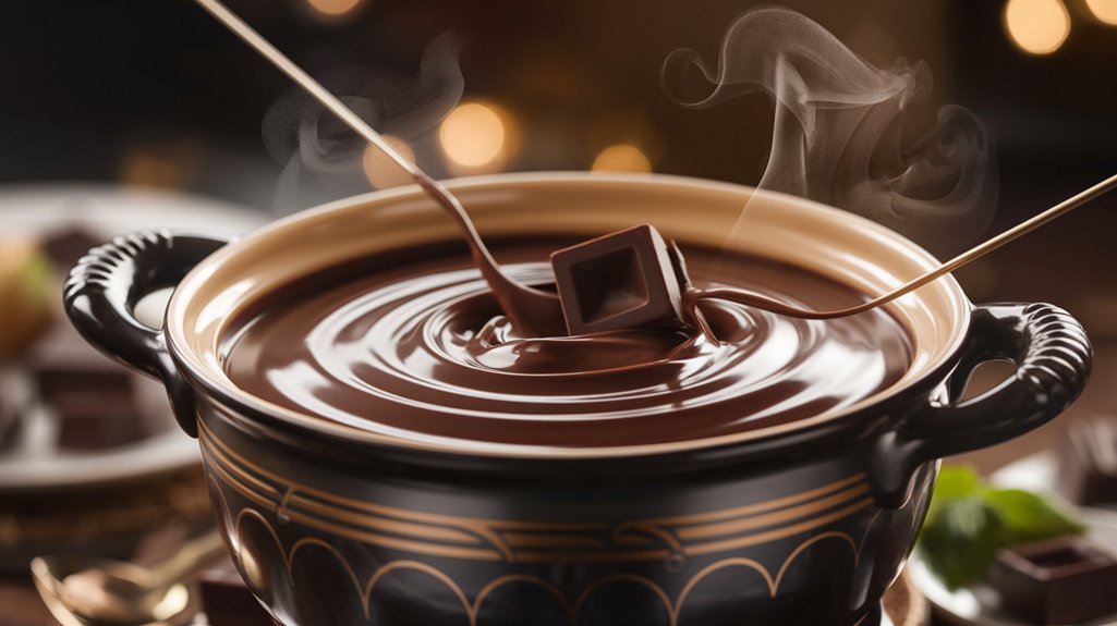 melt chocolate into mixture