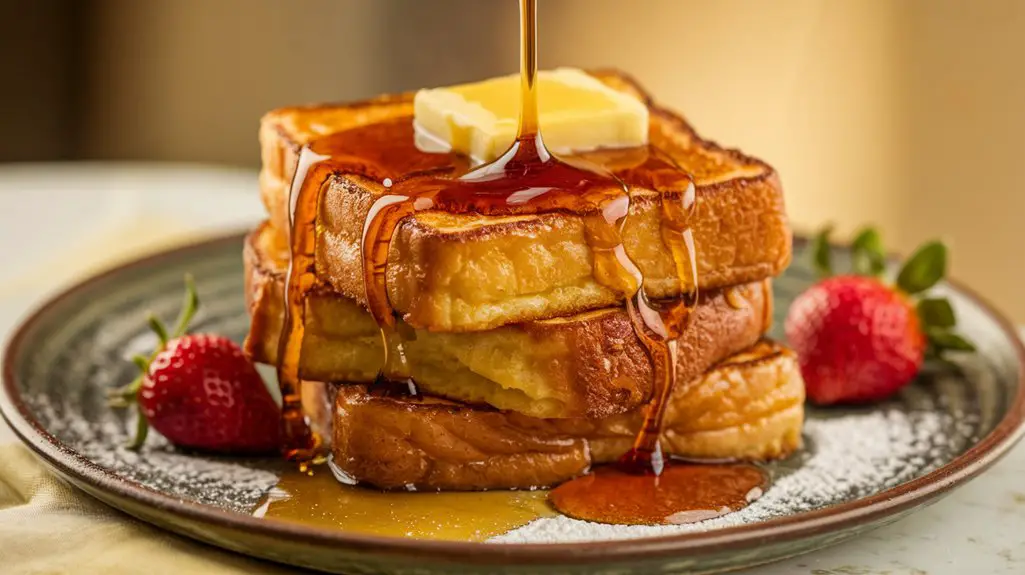 serve pancakes with syrup