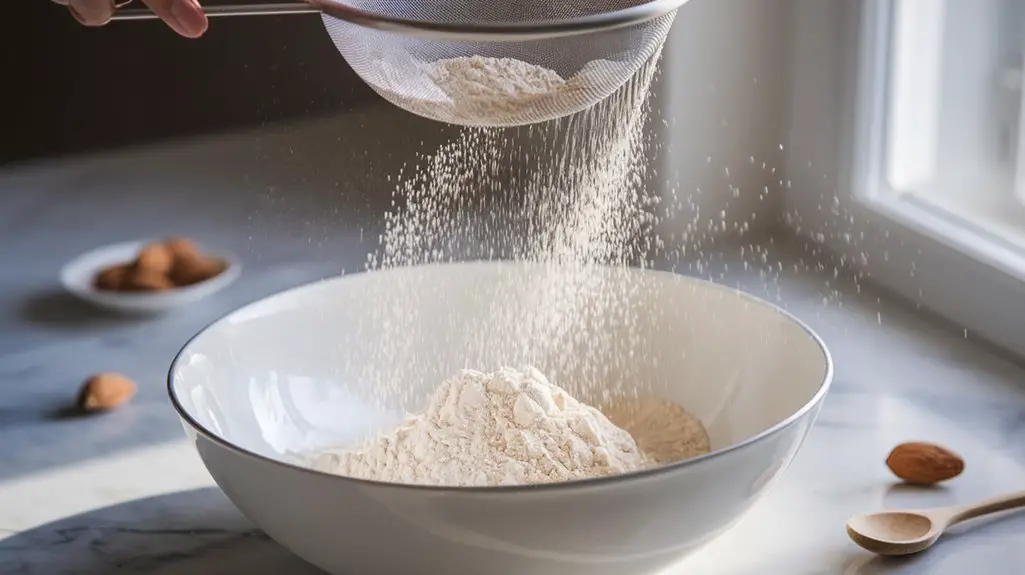 sift almond flour sugar
