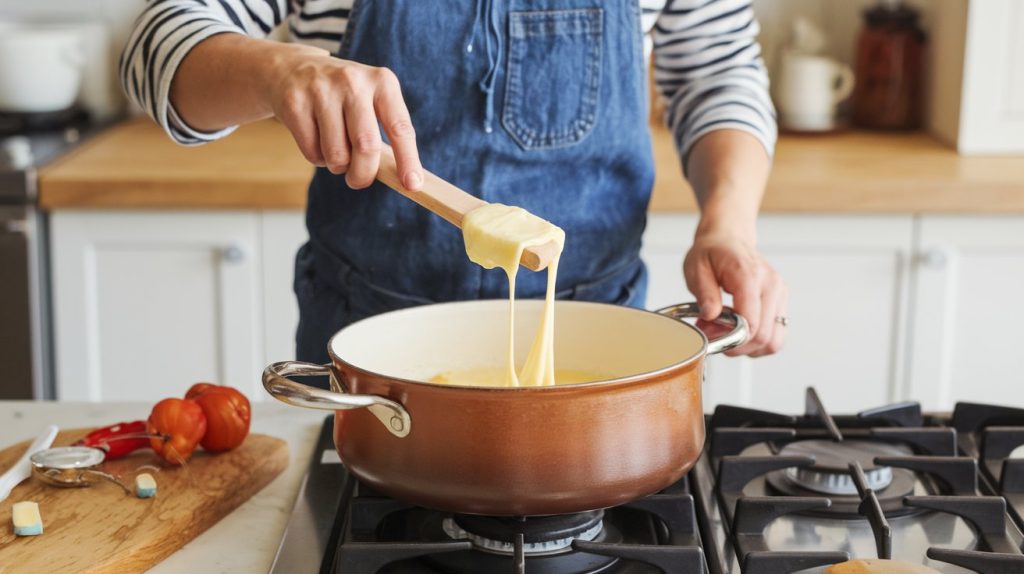 Warm the butter in your large pot over medium heat, allowing it to melt