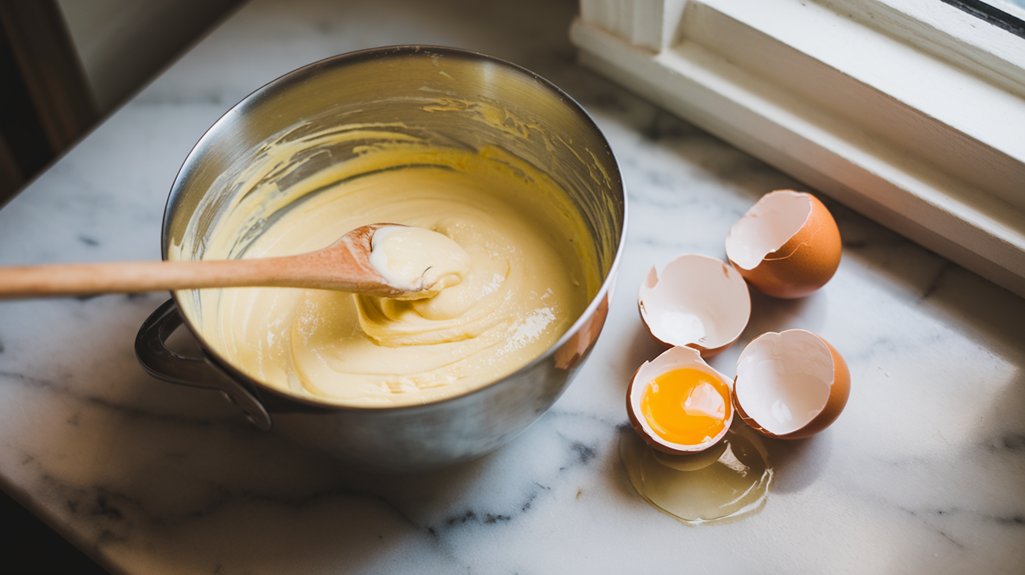 add eggs one at a time