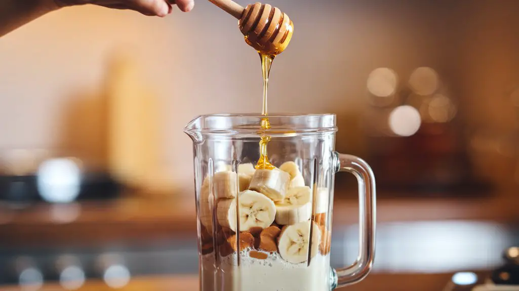 add honey to blender