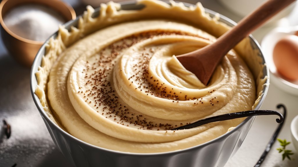 add sugar and vanilla