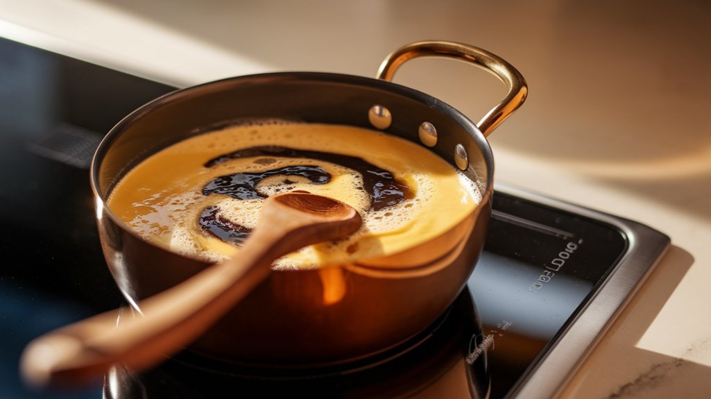 add vanilla and butter