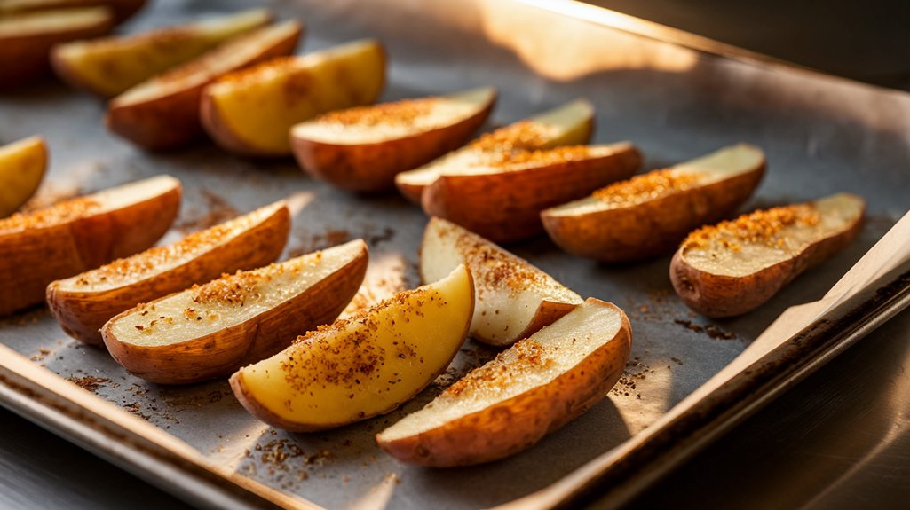 arrange wedges on sheet