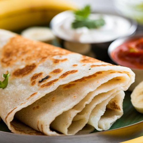 banana filled south indian dosa