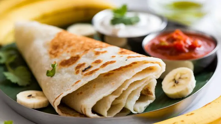 banana filled south indian dosa