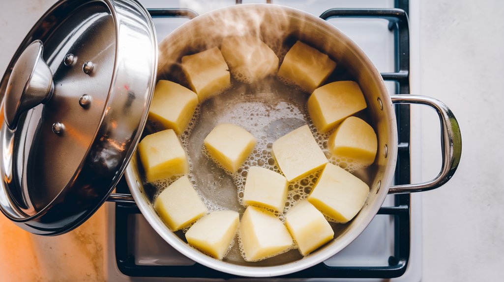 briefly dry potatoes