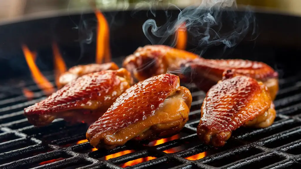 char wings until cooked