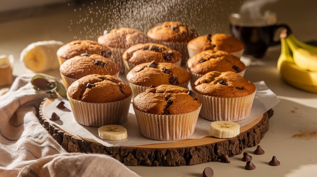 chocolate chip banana muffins