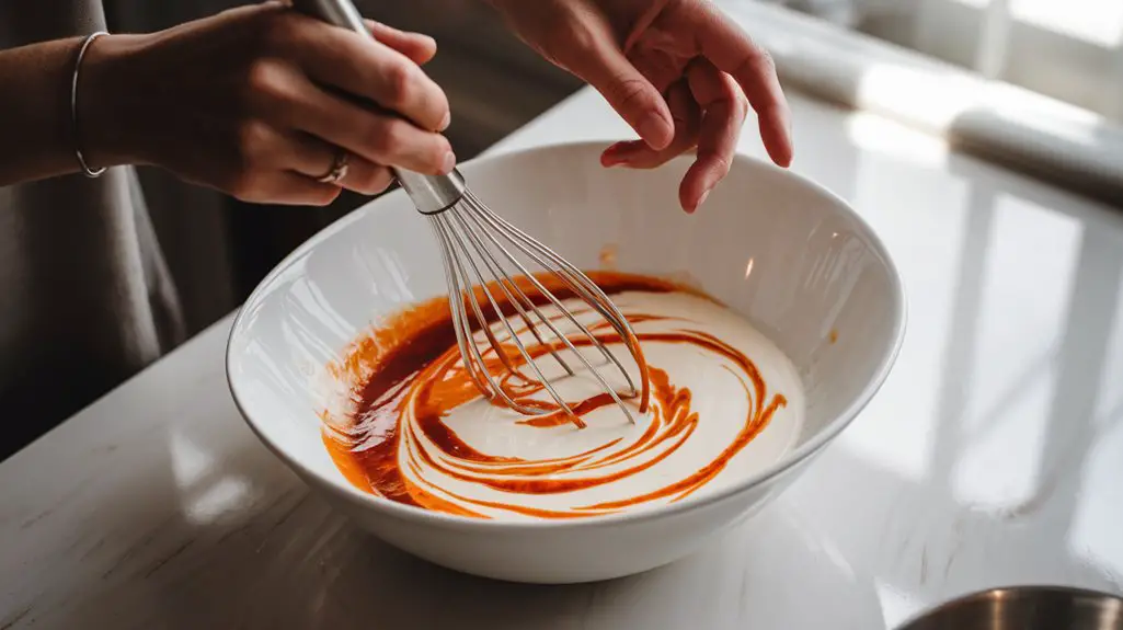 combine buttermilk and hot sauce