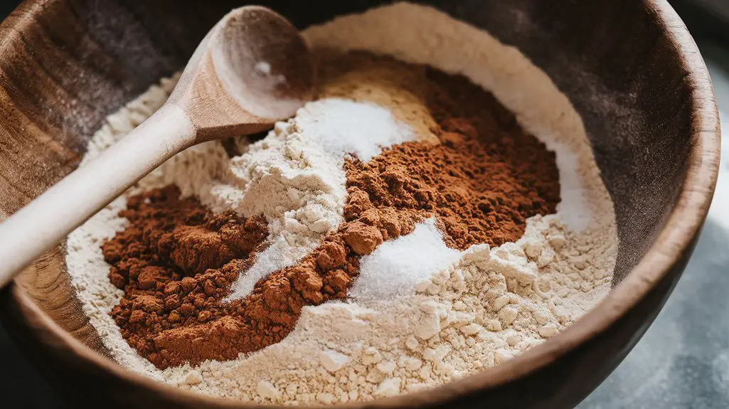 combine dry ingredients thoroughly
