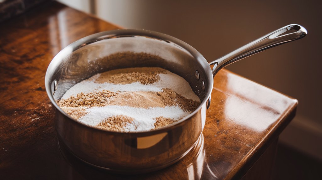 combine ingredients in saucepan
