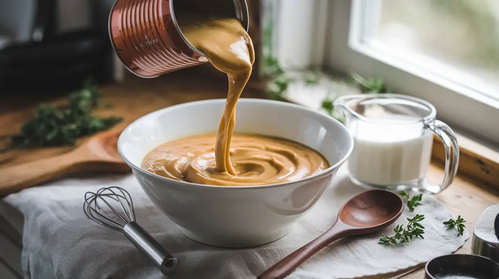 combine soup with milk