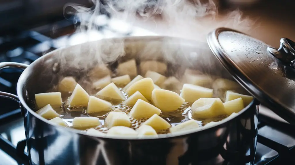 cook potatoes until tender