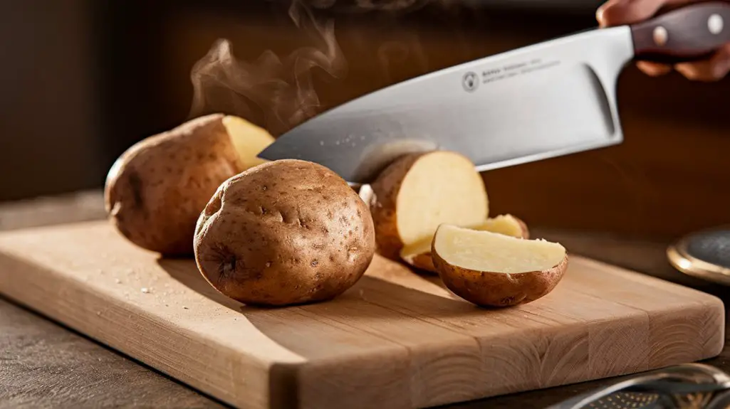 cool and cut potatoes