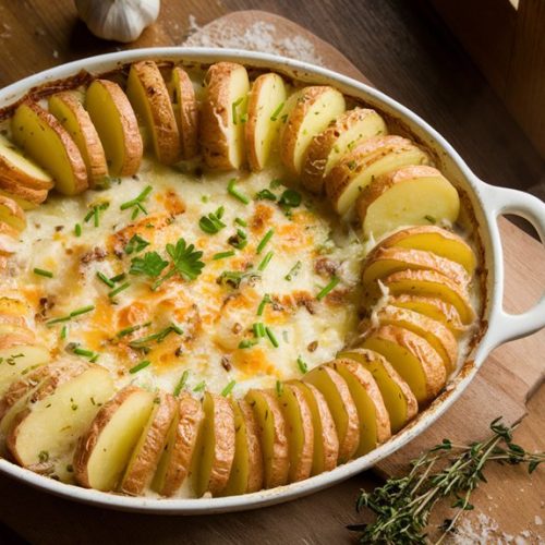 creamy garlic potato dish