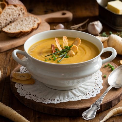 creamy roasted parsnip soup