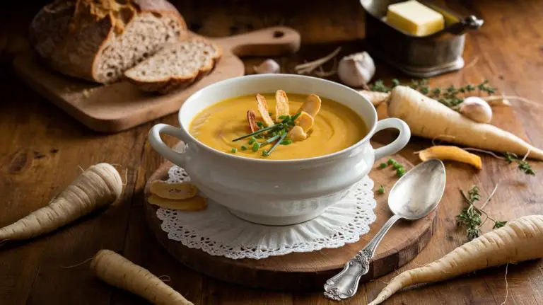 creamy roasted parsnip soup