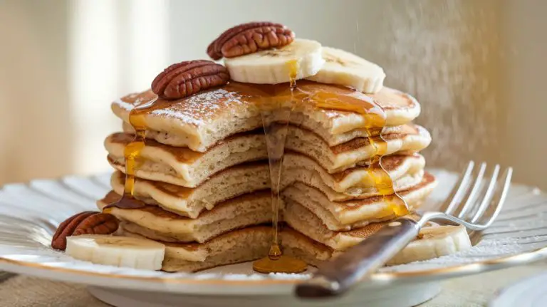 delicious banana cinnamon pancakes