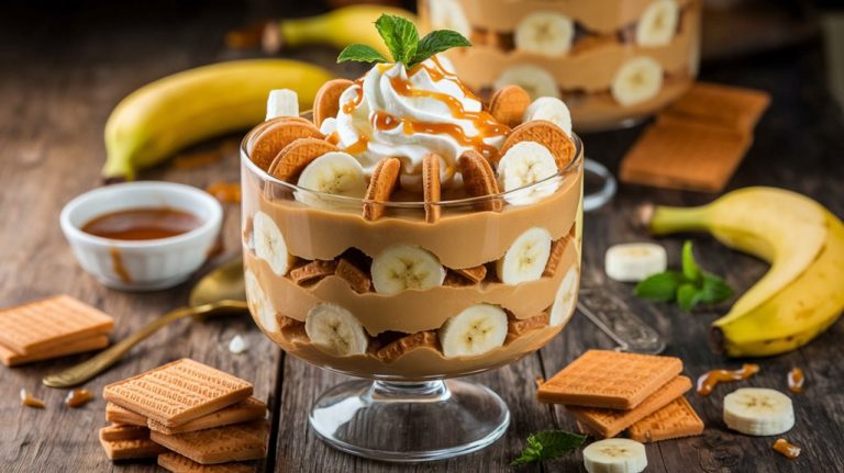 delicious caramel banana dessert