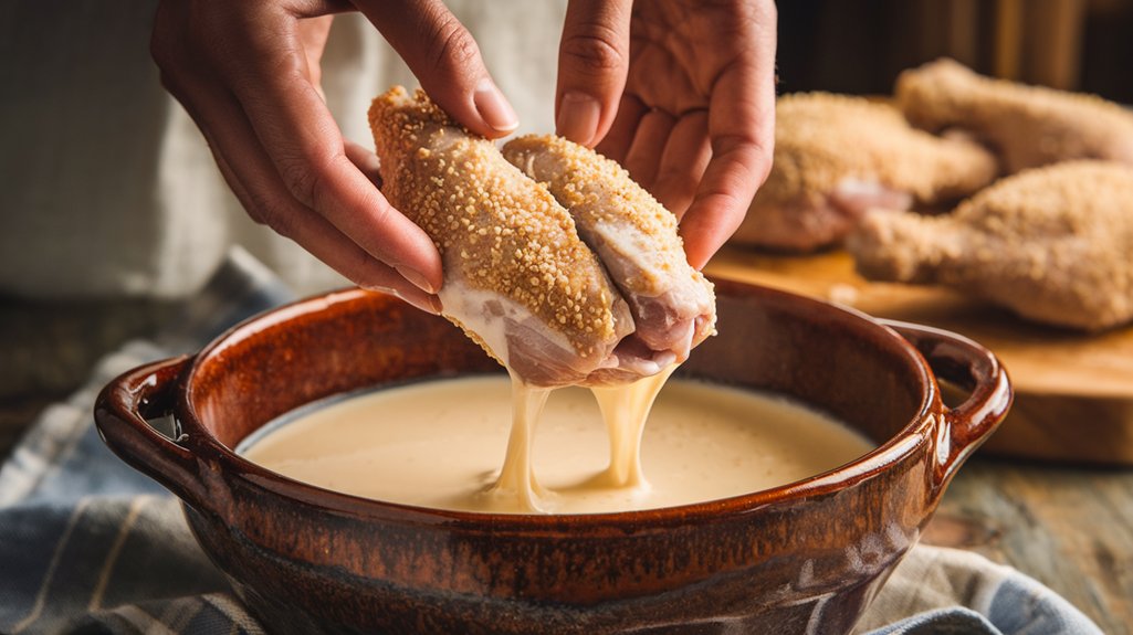 dip chicken in buttermilk