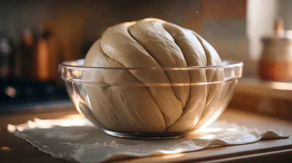 dough rises for one hour