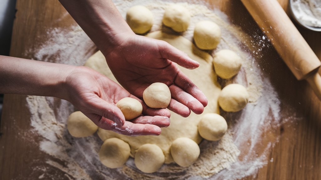 form dough into balls