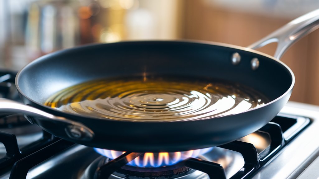 heat oil in pan