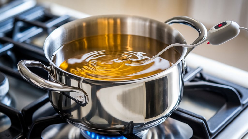 heat oil to 350 f