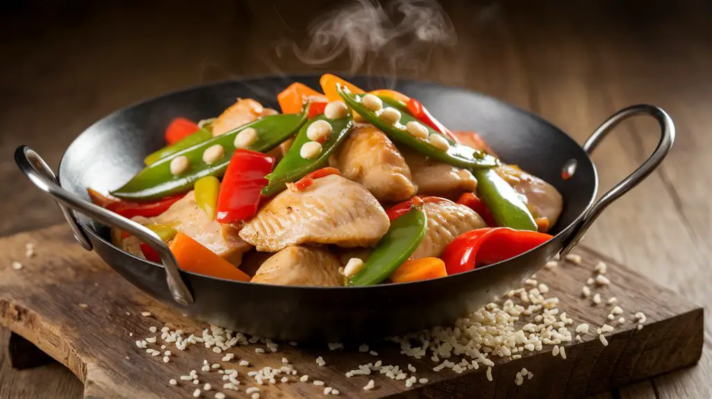 let stir fry cool briefly