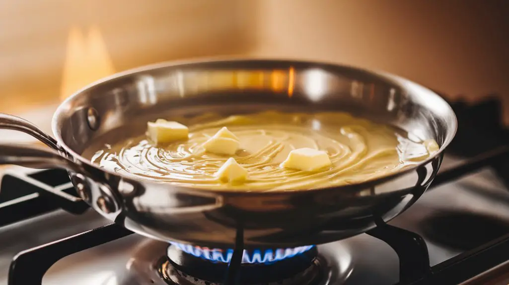 melt butter in skillet