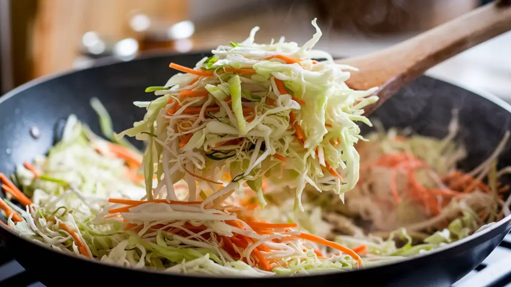 mix in shredded vegetables