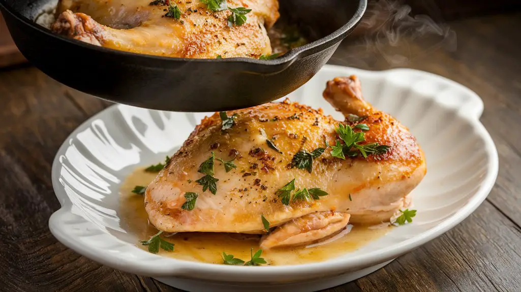 move chicken onto plate