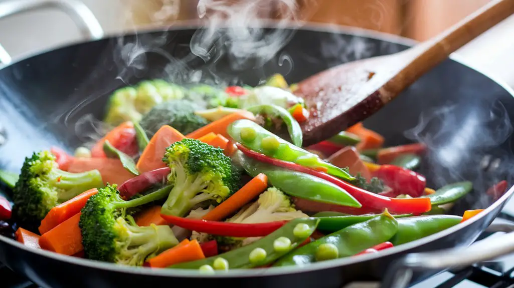 quickly cook vegetables briefly
