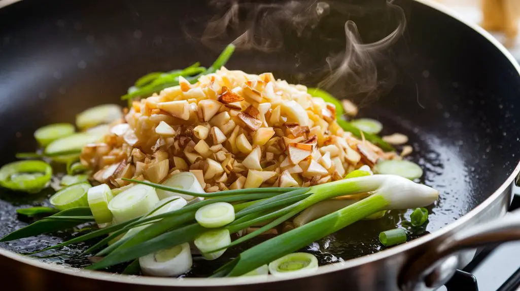 saut aromatics for flavor