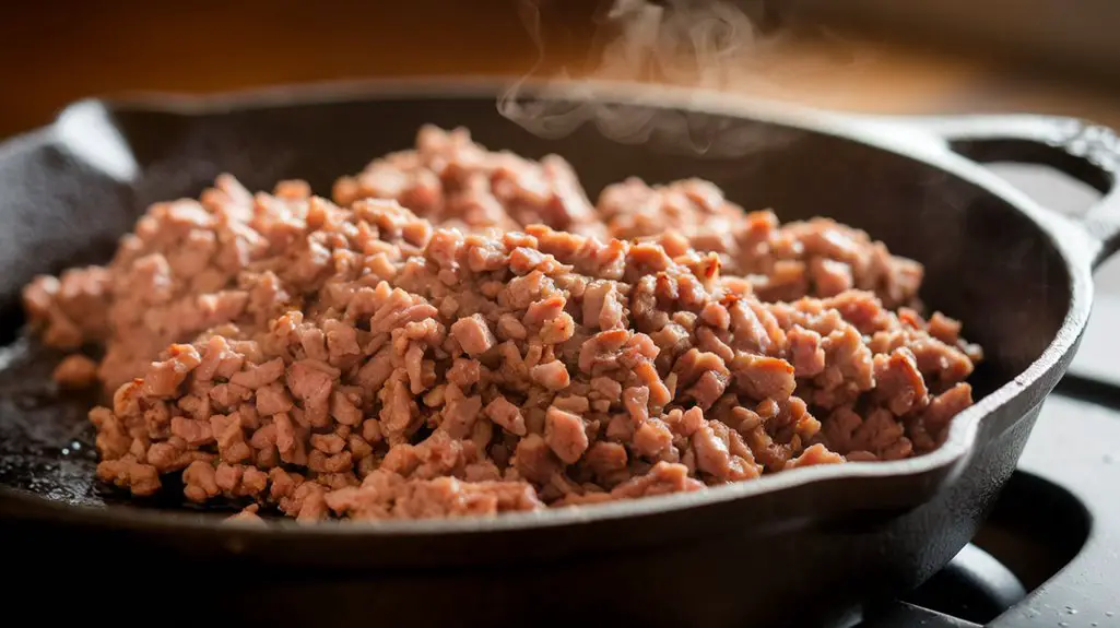 saut pork in skillet