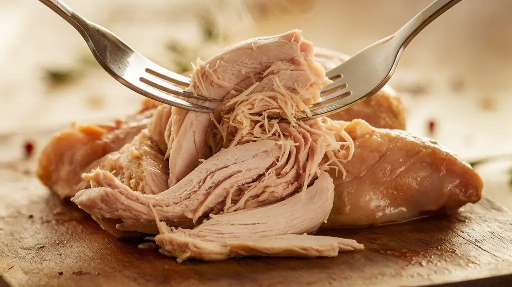 shred chicken using forks