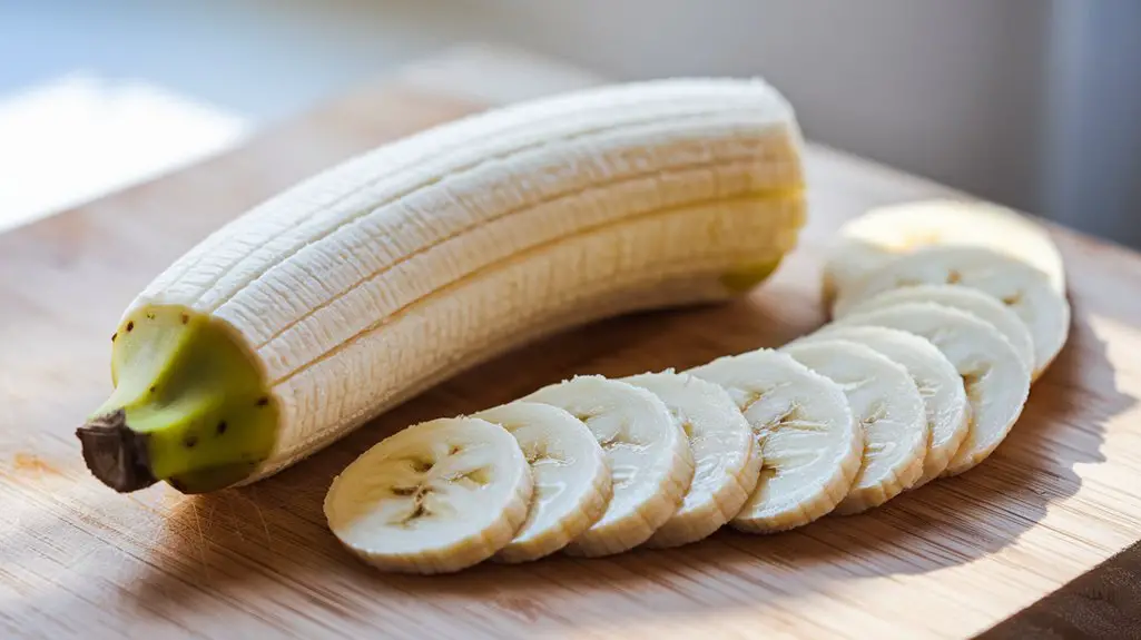 slice banana into rounds
