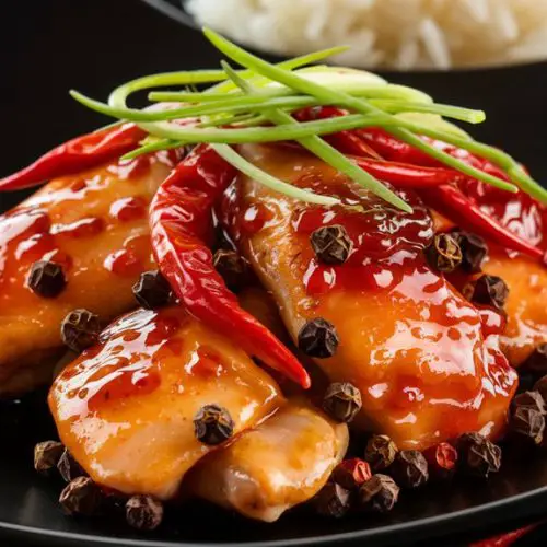 spicy szechuan chicken dish