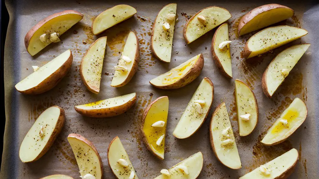 spread wedges on sheet