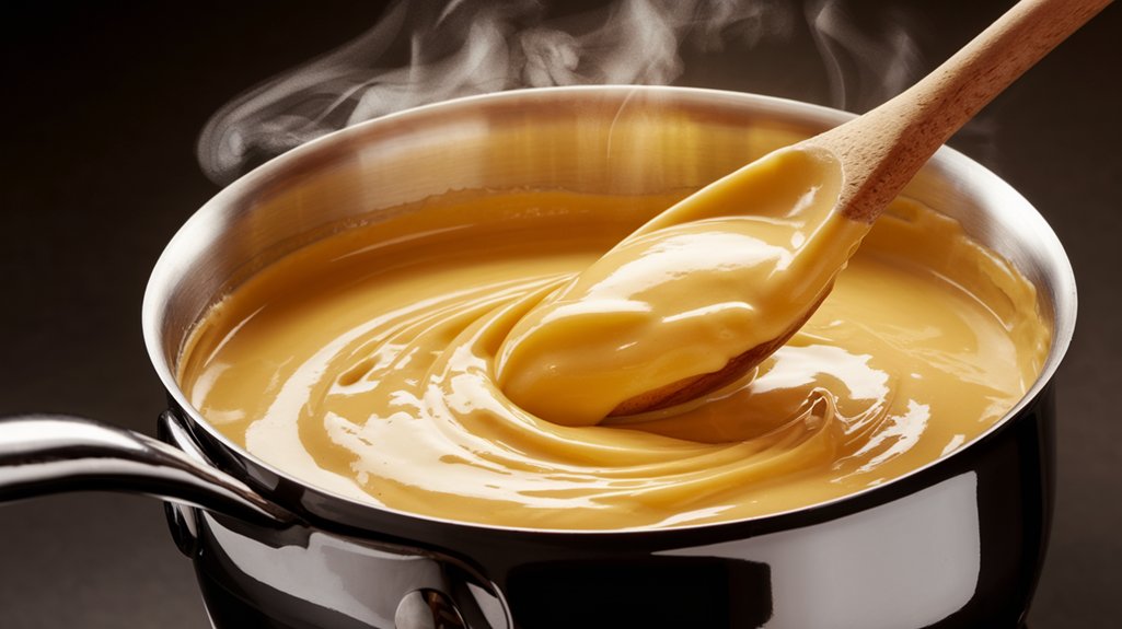 thicken custard until smooth