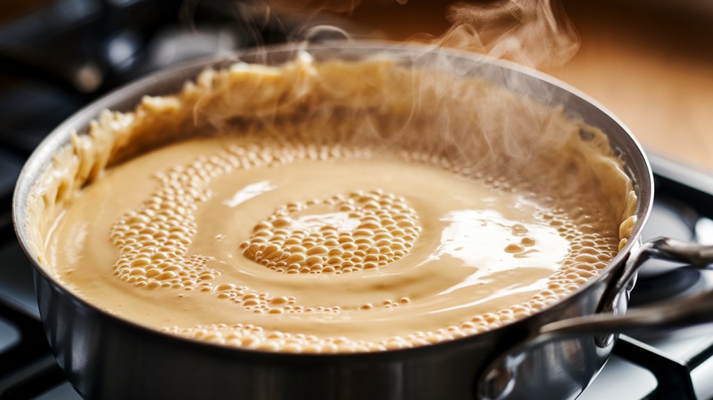 thicken mixture until bubbling