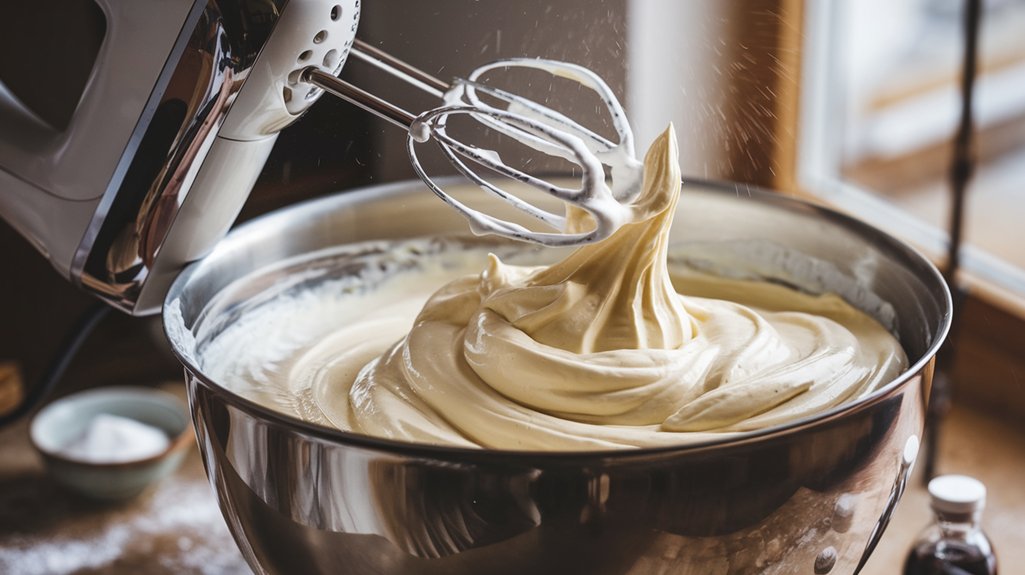 whip cream until stiff