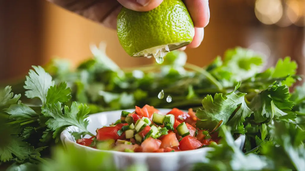 add cilantro and lime