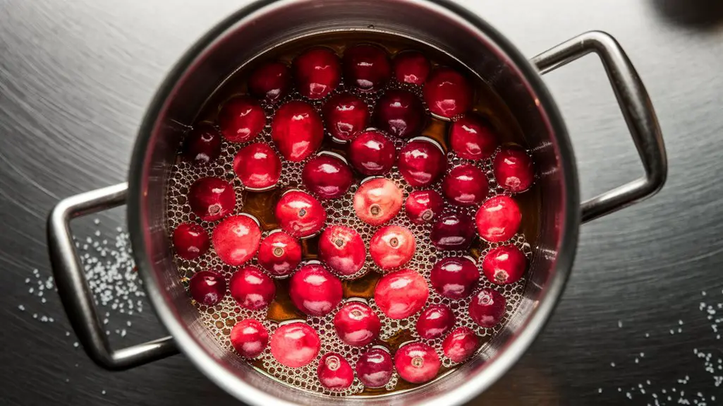 add cranberries to syrup